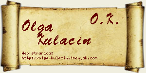 Olga Kulačin vizit kartica